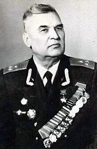 Герой Советского Союза, кавалер ордена Александра Невского, полковник Русаков К.С.
